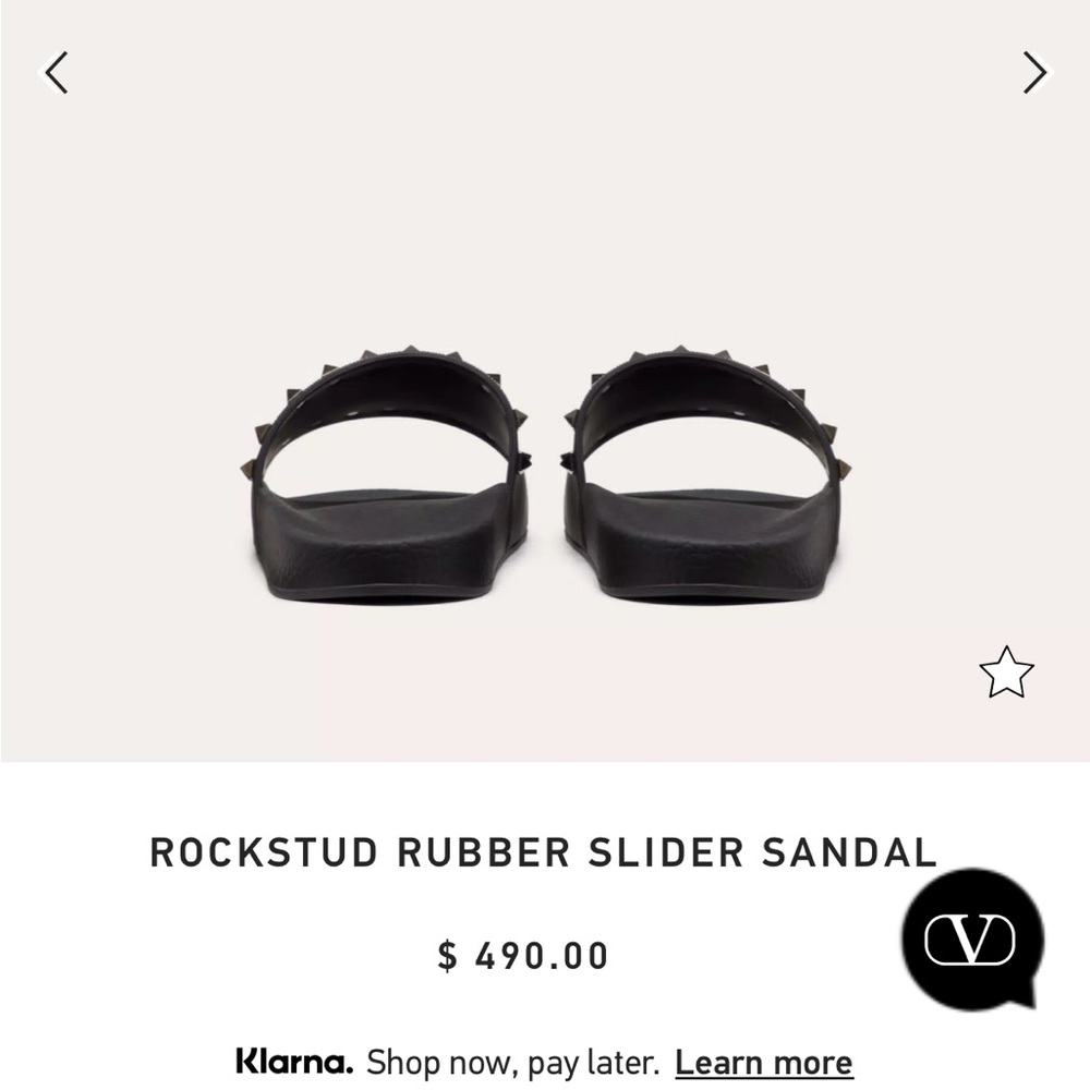 VALENTINO ROCKSTUD RUBBER SLIDER SANDAL - size 6 women’s - NWOT - Picture 5 of 9